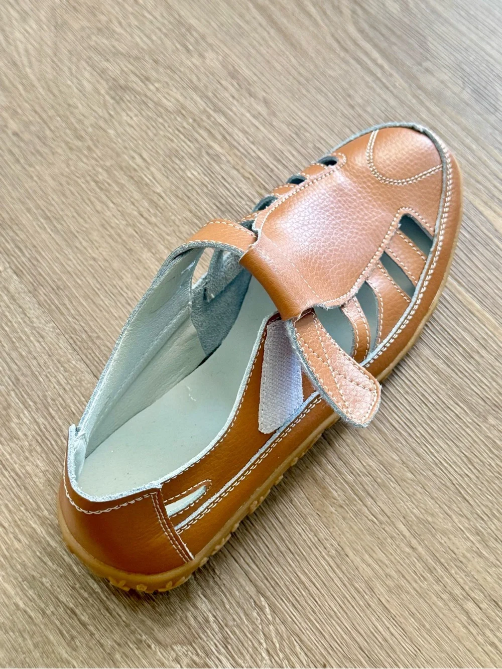 Women's Brown Leather Orthopedic Casual Walking SandalsComfortShoesSize 42(US11)